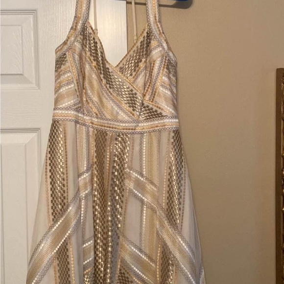 BCBG MAX AZRIA asymmetrical halter dress - Picture 3 of 7